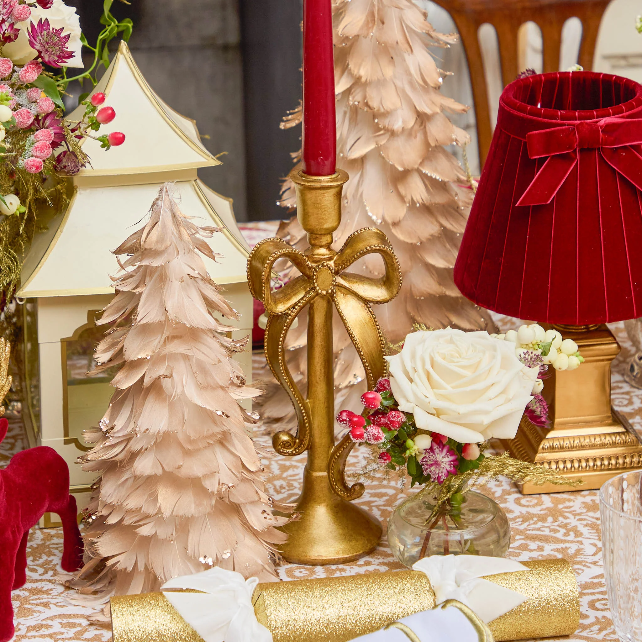 Whimsical Gold Bow Candle Holders (Pair) - Image 8