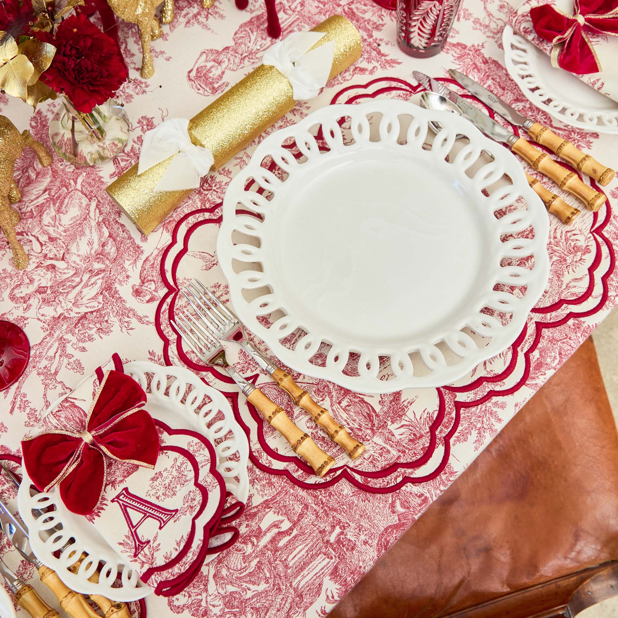 White Lace Dinner Plate - Image 8