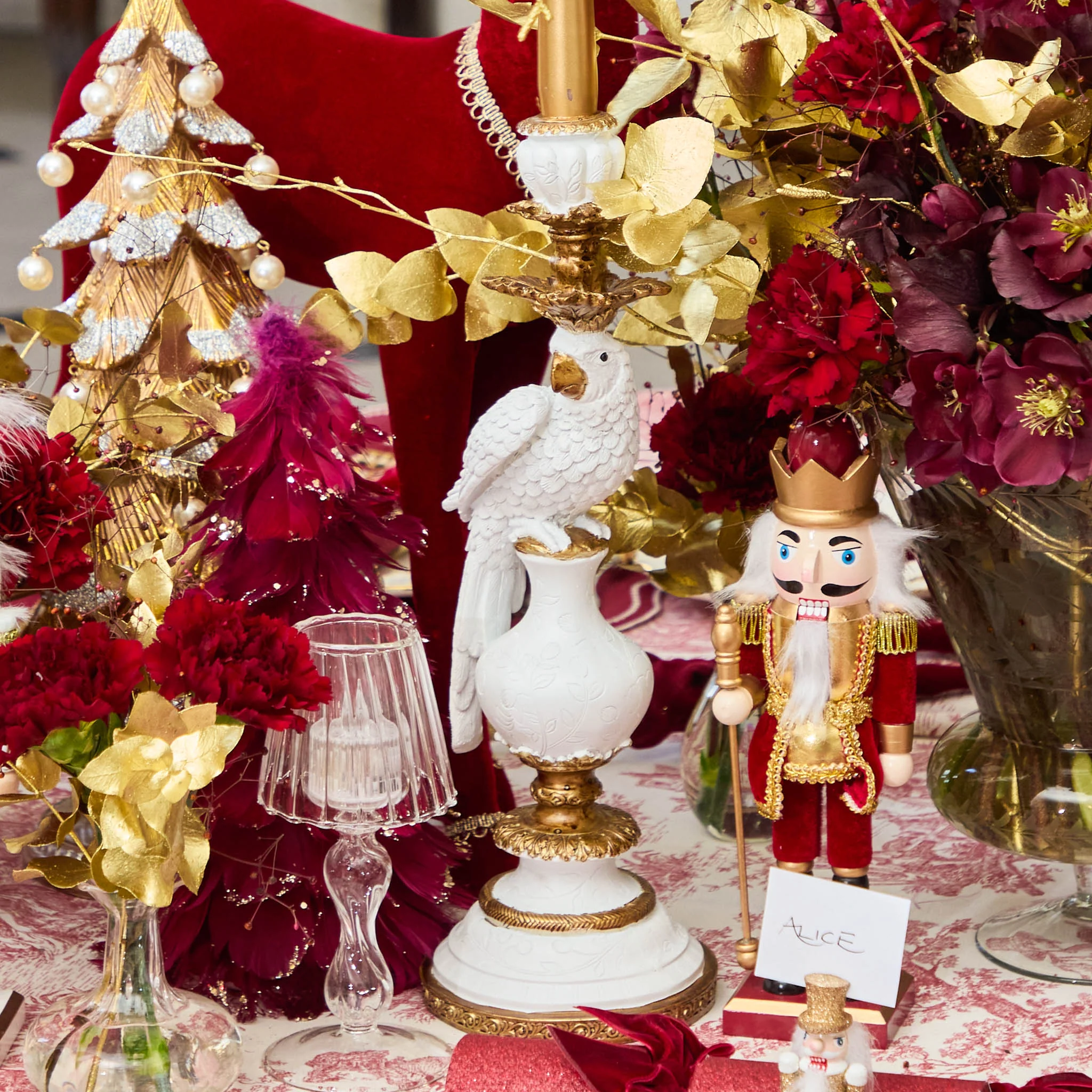 White Parrot Candle Holders (Pair) - Image 2