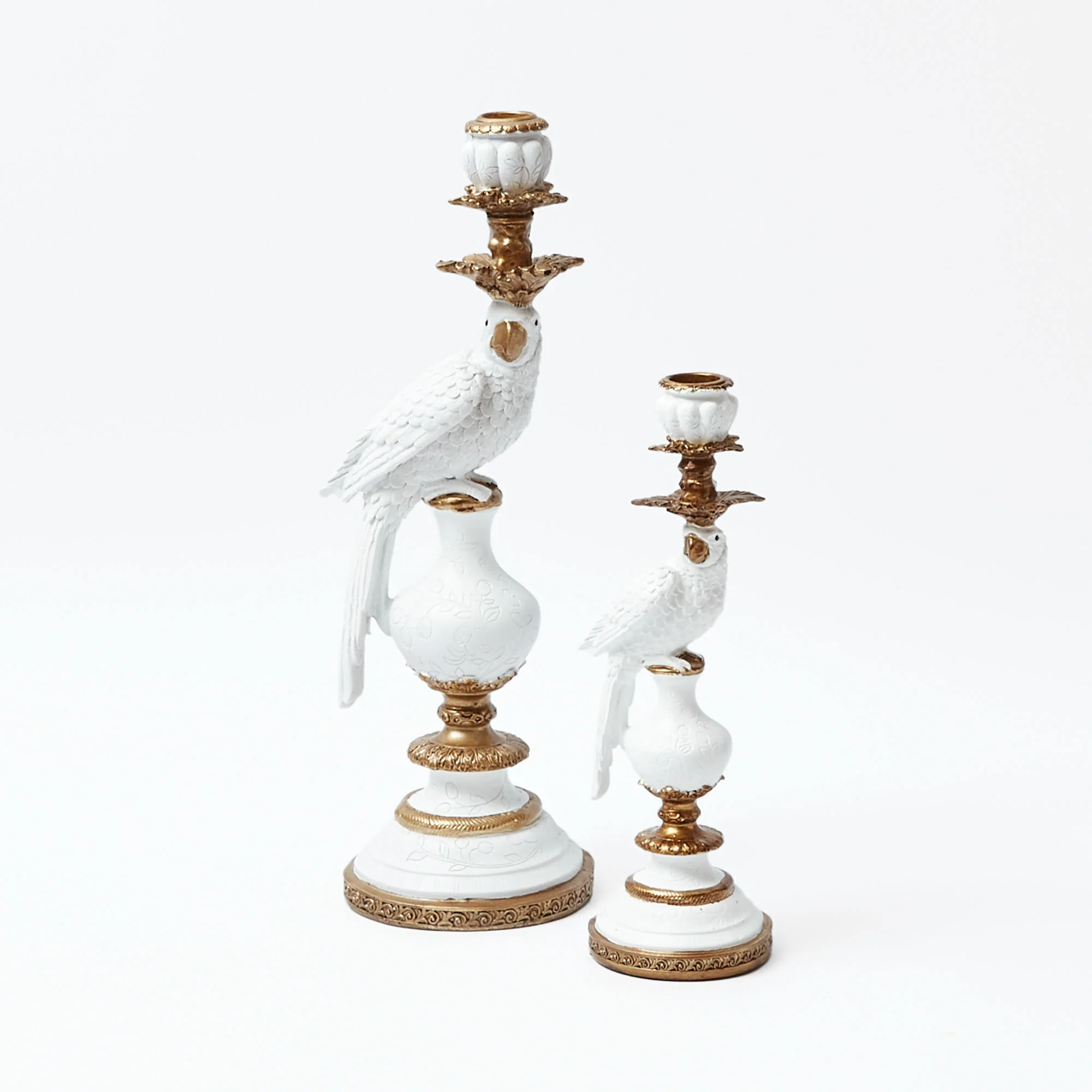 White Parrot Candle Holders (Pair) - Image 7