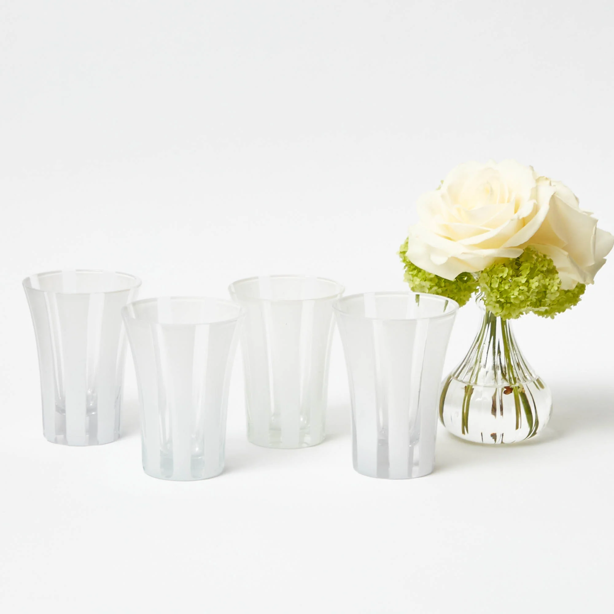 White Positano Glasses (Set of 4) - Image 6