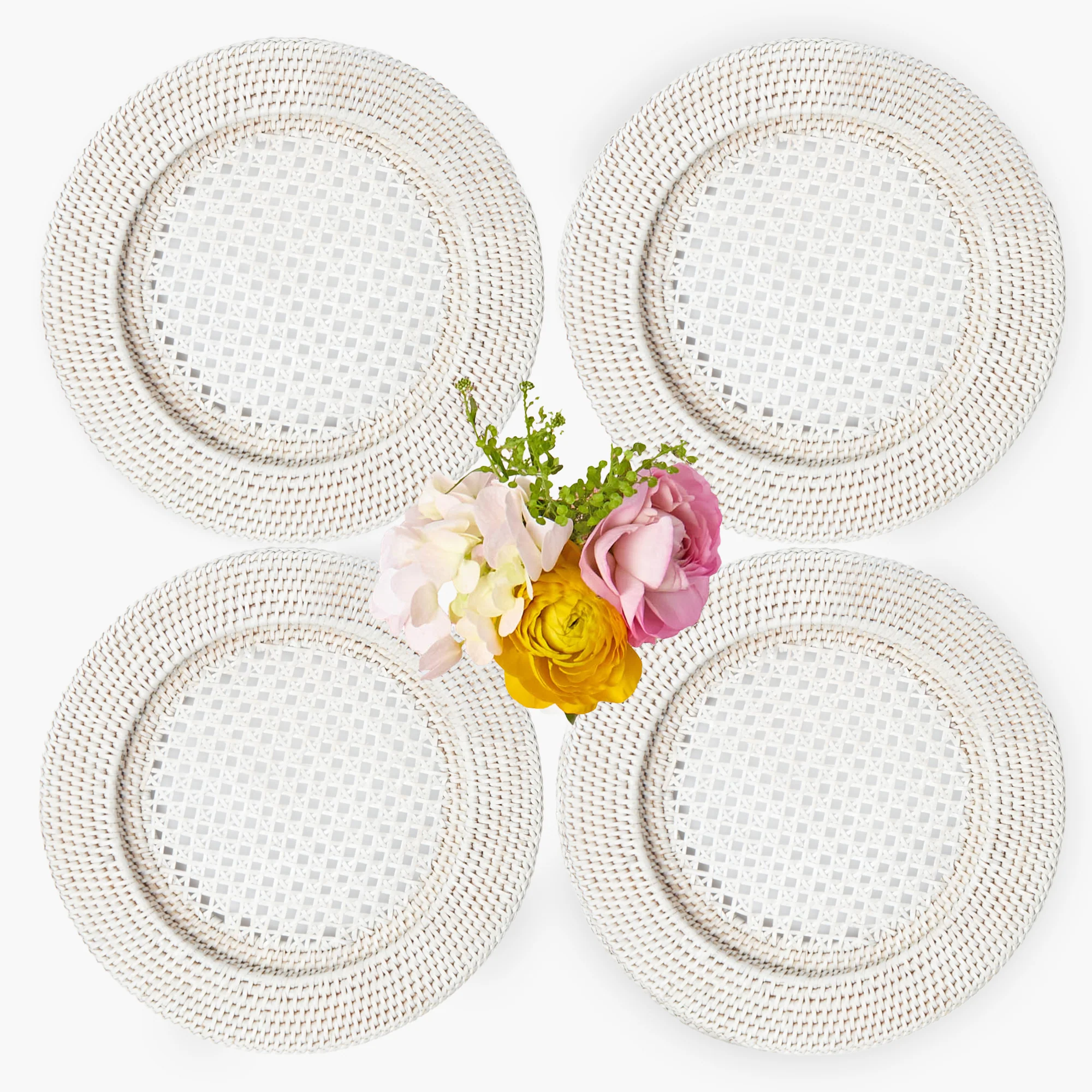 White Rattan Charger Plates (Set of 4) - Image 10