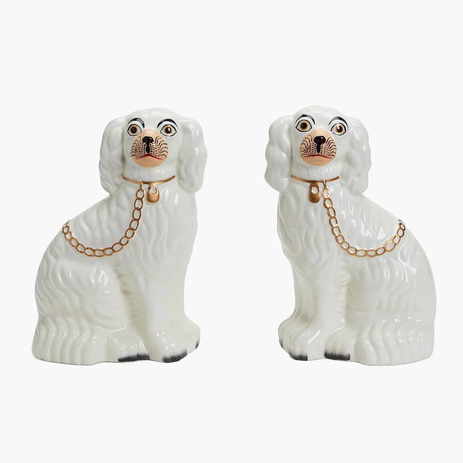White Staffordshire Dogs (Pair)