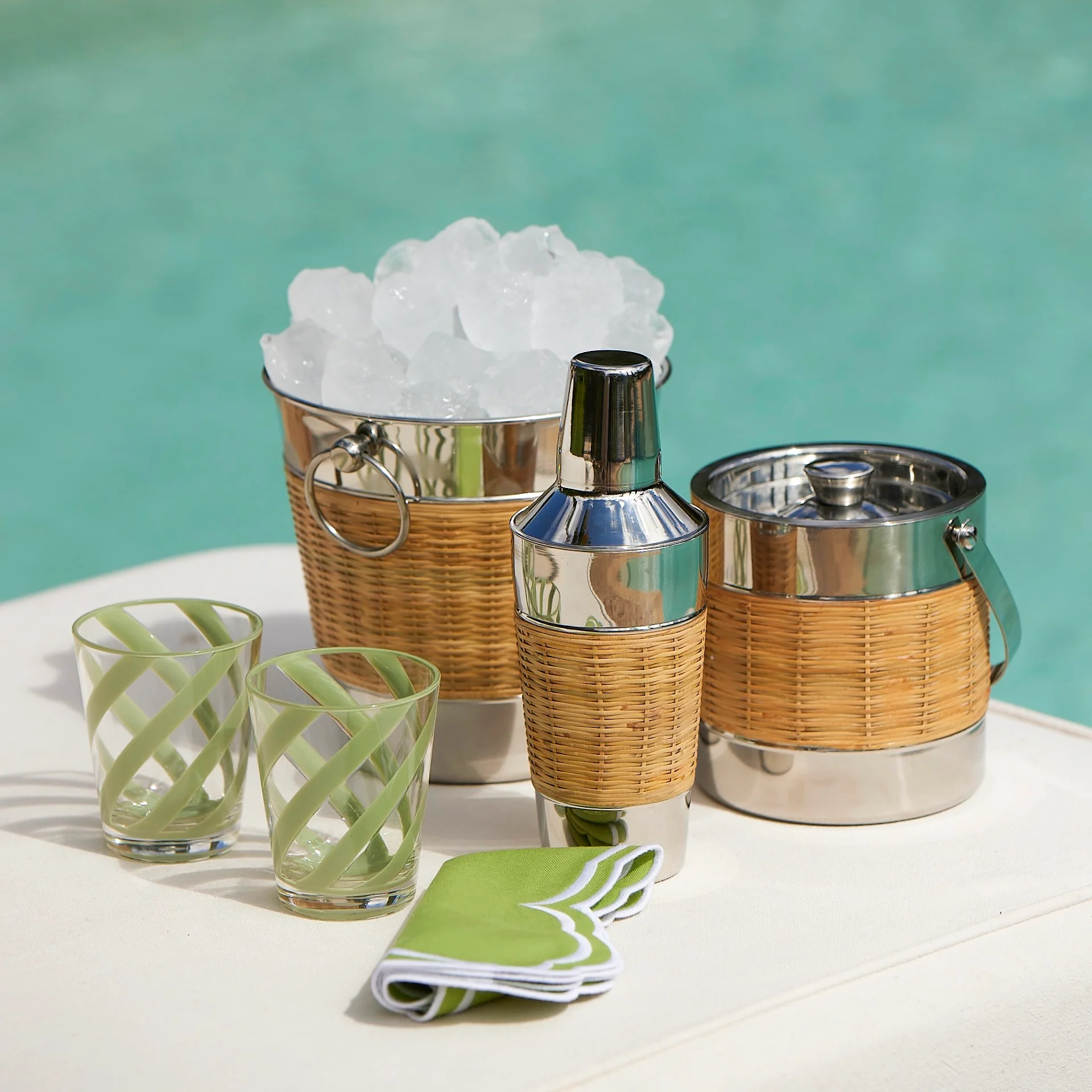 Wicker Barware Set - Image 9